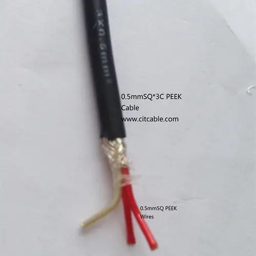 Radiation resistant PEEK RTD Sensor cable for nuclear industry